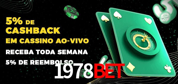Promoções do cassino ao Vivo 1978bet